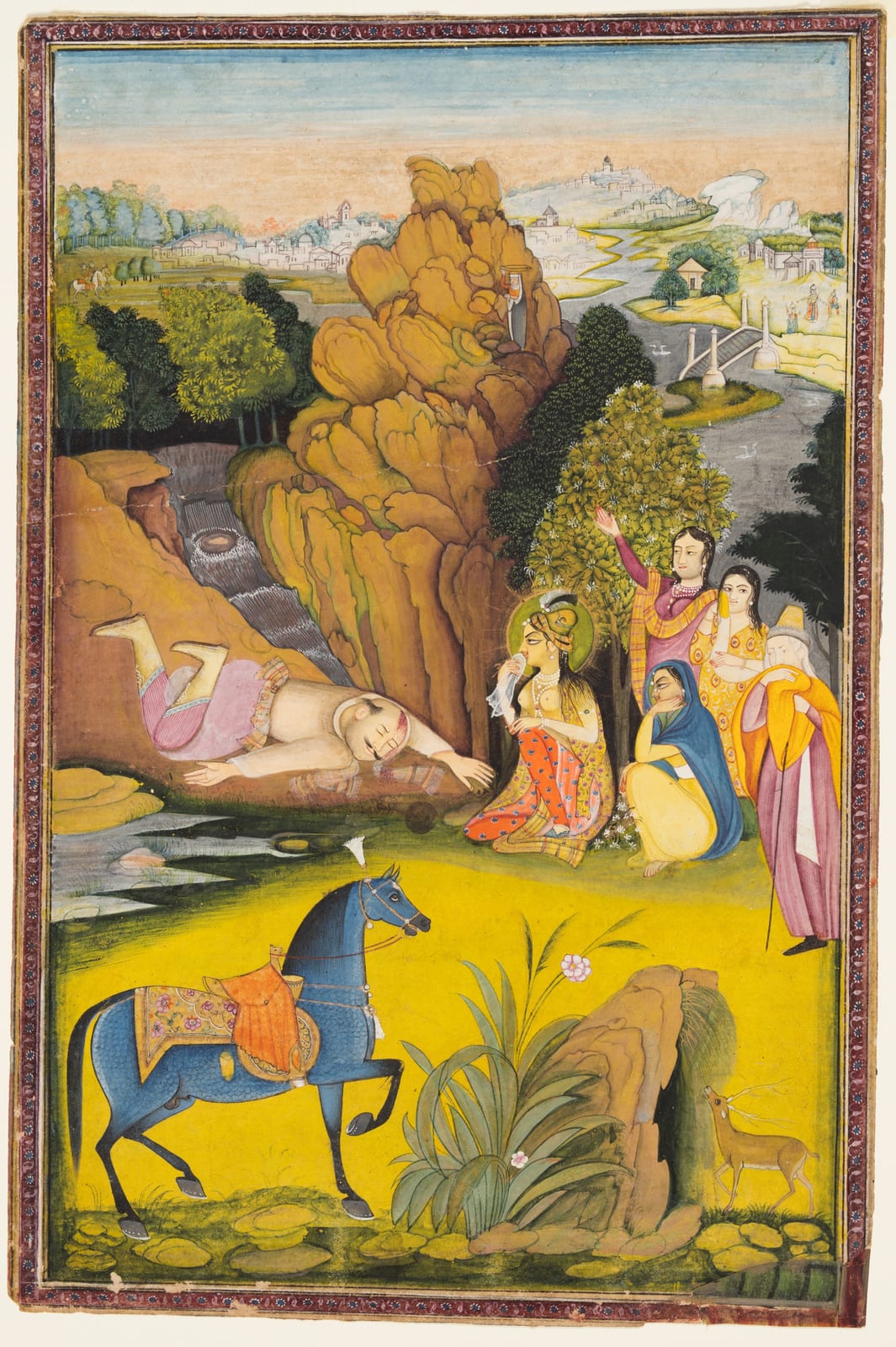 Persian miniature, gold palette